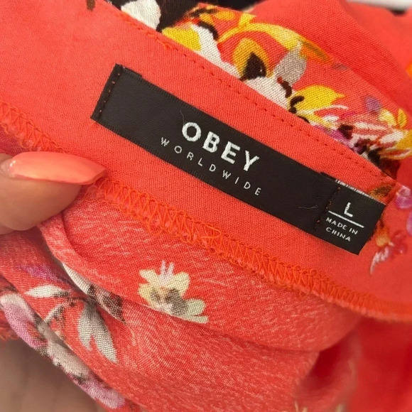 Obey floral V-neck mini dress - Picture 5 of 5